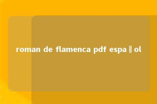 roman de flamenca pdf español 